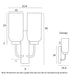 Buy Wall Sconce Australia Sepring 2 Lights Wall Light Black Metal - SEBRING WB2-BKO