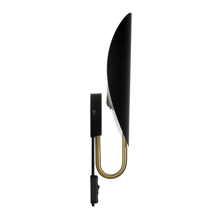 Spargo Wall Light Black & Brass - 2320361003