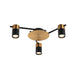 Buy Spotlights Australia TACHE Spot 3 lights Black & Antique Brass Aluminium - TACHE4