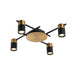 Buy Spotlights Australia TACHE Spot 4 lights Black & Antique Brass Aluminium - TACHE5