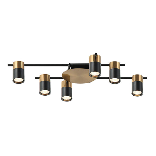 Buy Spotlights Australia TACHE Spot 6 lights Black & Antique Brass Aluminium - TACHE6