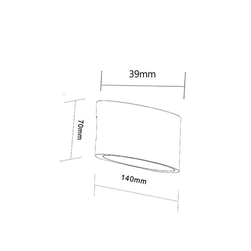 Buy Up / Down Wall Lights Australia TAMA LED Exterior Surface Mounted Up/Down Wall Light White 6.5W 3000K IP54 - TAMA2