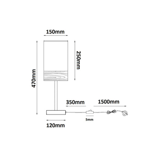 Buy Table Lamps Australia TAMBURA White Cloth Shade With Blonde Wood Trim Small Table Lamp - TAMBURA07TL