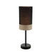 Buy Table Lamps Australia TAMBURA Black Cloth Shade With Blonde Wood Trim Small Table Lamp - TAMBURA08TL