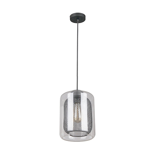 Buy Pendant Lights Australia TONO Black Internal Mesh With Clear Glass 1 Light Pendant - TONO1