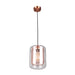 Buy Pendant Lights Australia TONO Copper Internal Mesh With Clear Glass 1 Light Pendant - TONO2
