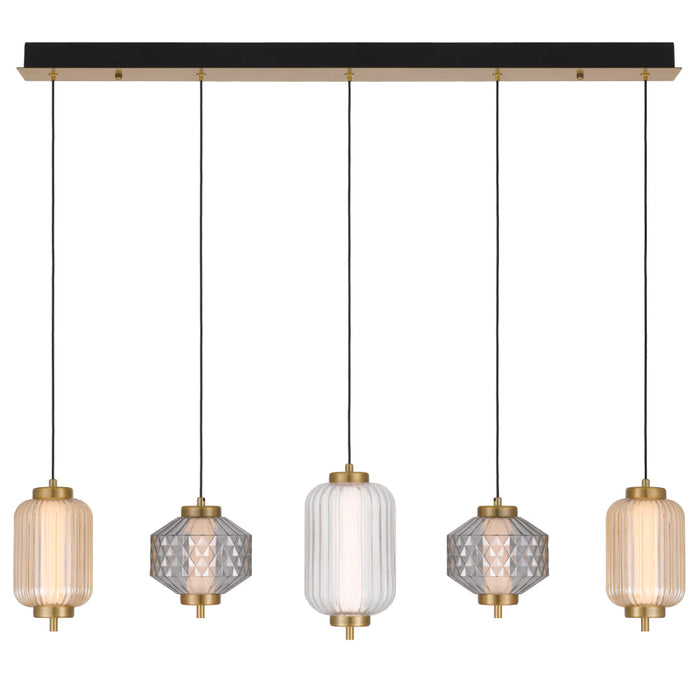 Torso 5 Light Bar Pendant Brass - TORSO PE5B-BRS