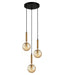 Buy Cluster Pendants Australia Interior Bronze Amber Spherical Glass Shape 3 Light Cluster Pendant - TRATTINO1X3R