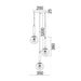 Buy Cluster Pendants Australia Interior Black Smoke Spherical Glass Shape 3 Light Cluster Pendant - TRATTINO2X3R