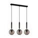 Buy Island Pendant Lights Australia Interior Black Smoke Spherical Glass Shape 3 Light Island Pendant - TRATTINO2X3S