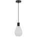 Buy Pendant Lights Australia Tresor 1 Light Pendant Matt Black & Opal Matt - TRESOR PE1-BKOM