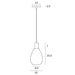 Buy Pendant Lights Australia Tresor 1 Light Pendant Matt Black & Opal Matt - TRESOR PE1-BKOM