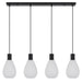 Buy Island Pendant Lights Australia Tresor 4 Light Island Pendant Black - TRESOR PE4-BKOM