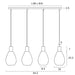 Buy Island Pendant Lights Australia Tresor 4 Light Island Pendant Black - TRESOR PE4-BKOM