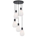 Buy Cluster Pendants Australia Tresor 5 Light Cluster Pendant Matt Black & Opal Matt - TRESOR PE5-BKOM