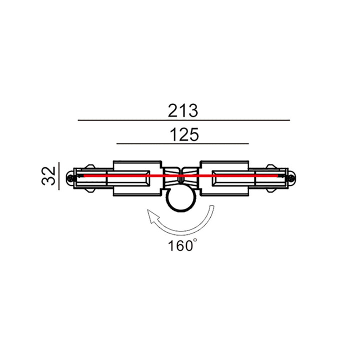 Buy Single Circuit Tracks & Accessories Australia Single Circuit Tracks & Accessorie L213mm Right 3 Wire Black Aluminium - TRK1BLCON6R