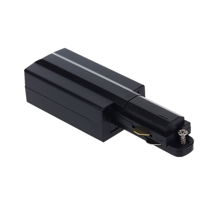 Buy Single Circuit Tracks & Accessories Australia Single Circuit Tracks & Accessorie Live End Left 3 Wire Black Aluminium - TRK1BLLIVEL