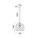 Buy Pendant Lights Australia TUILE Interior Embossed Tiled Iron 1 Light Pendant Small Black - TUILE1
