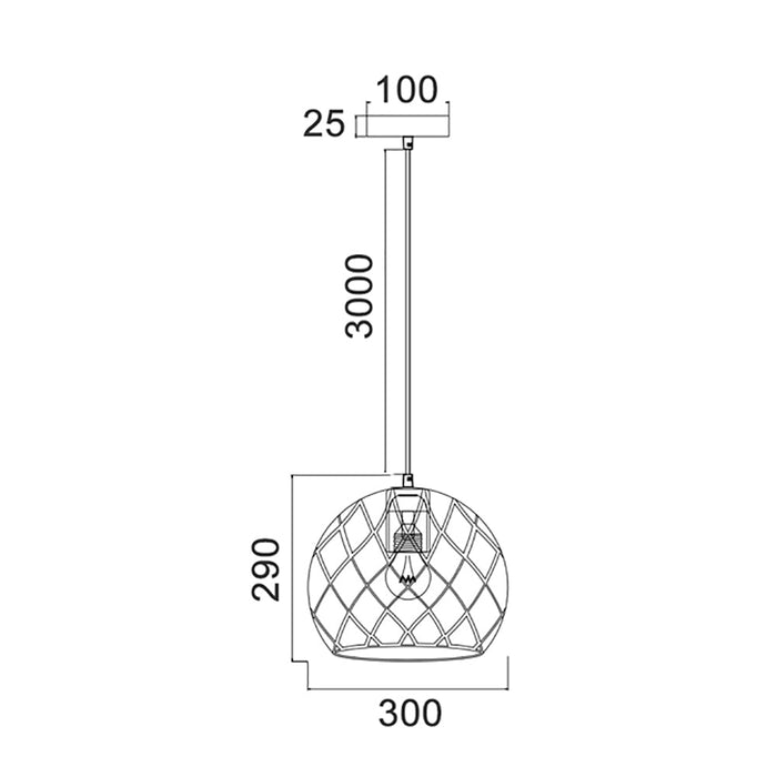 Buy Pendant Lights Australia TUILE Interior Embossed Tiled Iron 1 Light Pendant Large Coffee - TUILE6