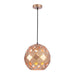 Buy Pendant Lights Australia TUILE Interior Embossed Tiled Iron 1 Light Pendant Large Champagne Gold - TUILE5