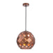 Buy Pendant Lights Australia TUILE Interior Embossed Tiled Iron 1 Light Pendant Large Coffee - TUILE6