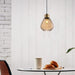 Buy Pendant Lights Australia Interior Bronze Amber Wine Glass Ribbed 1 Light Pendant - TULIP1