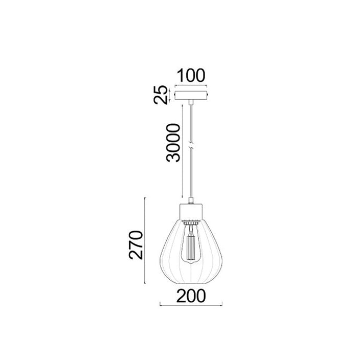 Buy Pendant Lights Australia Interior Black Smoke Wine Glass Ribbed 1 Light Pendant - TULIP2