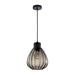 Buy Pendant Lights Australia Interior Black Smoke Wine Glass Ribbed 1 Light Pendant - TULIP2