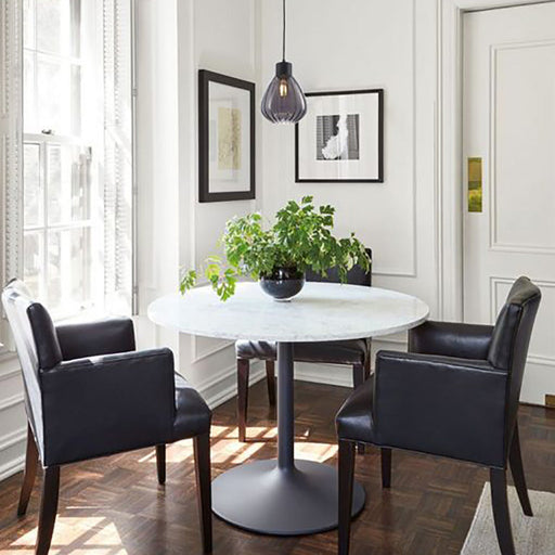 Buy Pendant Lights Australia Interior Black Smoke Wine Glass Ribbed 1 Light Pendant - TULIP2