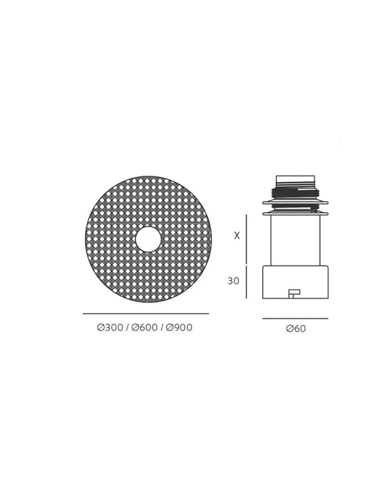 Tan Tan Large Wall Light Natural Rattan or Black Rattan - ARO.A1053/10/ORO+1125/90
