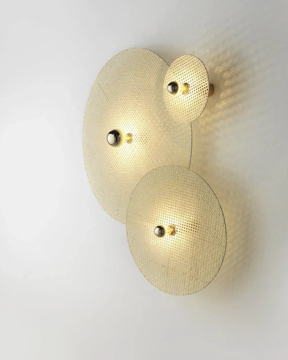 Tan Tan Large Wall Light Natural Rattan or Black Rattan - ARO.A1053/10/ORO+1125/90