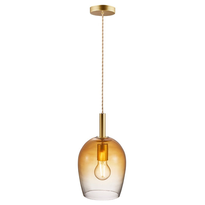 Buy Pendant Lights Australia Uma Pendant Light W180mm Amber Glass - 2112703027