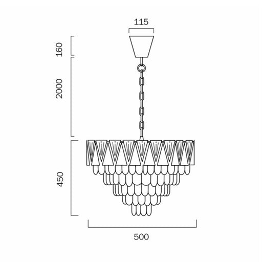 Buy Pendant Lights Australia Valerie 7 Light Pendant Chrome & Clear - VALERIE PE50-CH