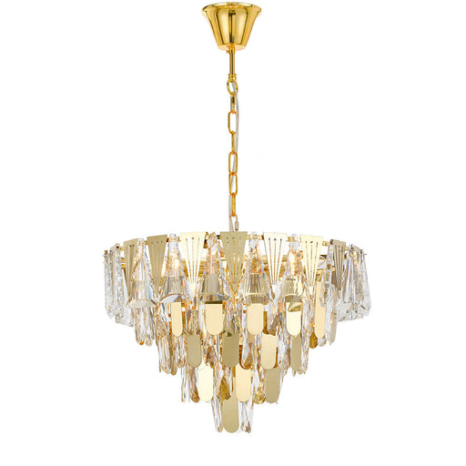 Buy Pendant Lights Australia Valerie 7 Light Pendant Gold & Clear - VALERIE PE50-GD