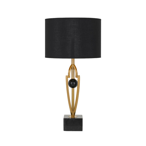 Buy Table Lamps Australia Vardo 1 Light Table Lamp Black & Antique Gold - VARDO TL-BKAG
