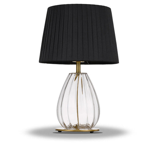 Buy Table Lamps Australia Veana 1 Light Table Lamp Clear, Black & Antique Gold - VEANA TL-AGCLBK