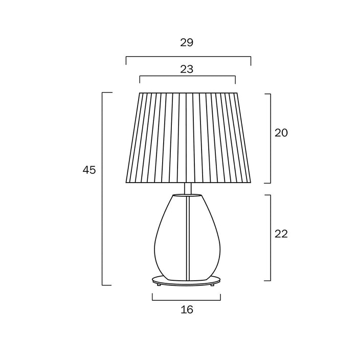 Buy Table Lamps Australia Veana 1 Light Table Lamp Clear, Chrome & Ivory - VEANA TL-CHCLIV