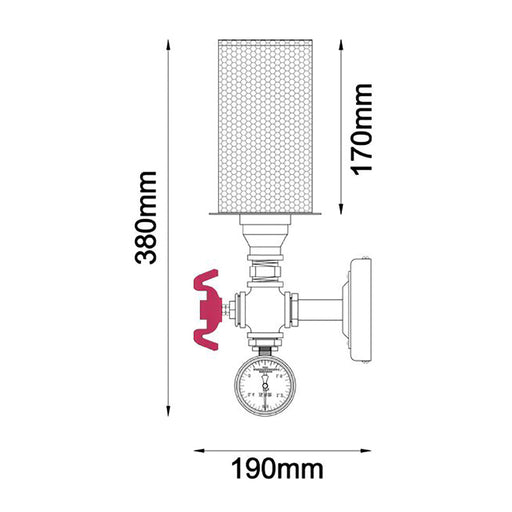 Buy Wall Sconce Australia VENETO Black Iron Interior Surface Mounted 1 Light Wall Light - VENETO-W1