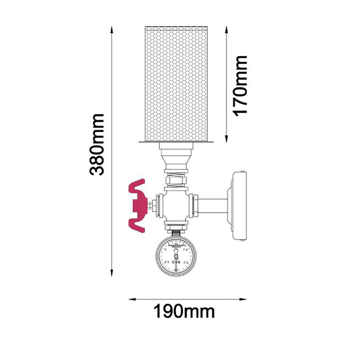 Buy Wall Sconce Australia VENETO Black Iron Interior Surface Mounted 1 Light Wall Light - VENETO-W1