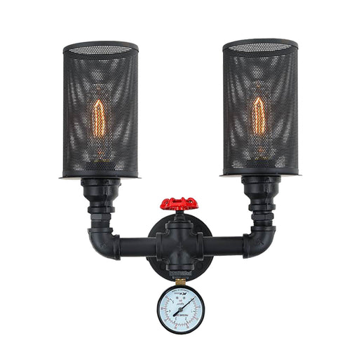 Buy Wall Sconce Australia VENETO Black Iron Interior Surface Mounted 2 Light Wall Light - VENETO-W2