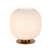 Buy Table Lamps Australia Viken Round Table Lamp Antique Gold Iron Opal Matt Glass - VIKEN TL-AGOM