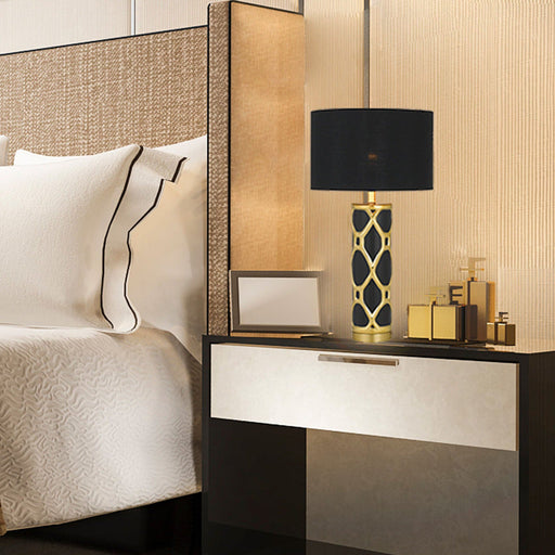 Buy Table Lamps Australia Vilma Table Lamp Black / Gold - VILMA TL-BKBK
