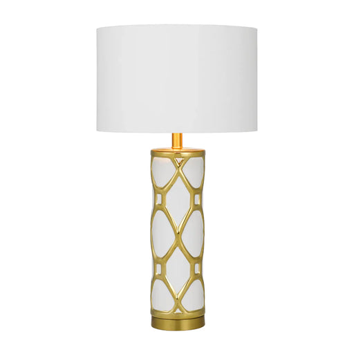 Buy Table Lamps Australia Vilma Table Lamp White / Gold - VILMA TL-WHWH