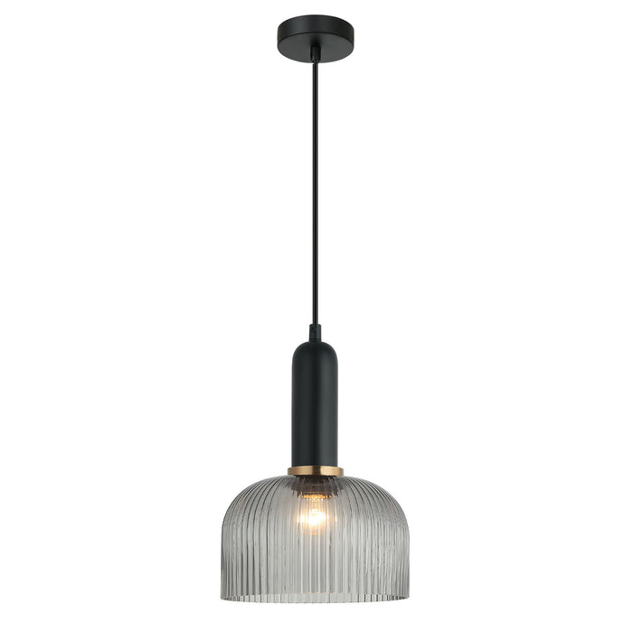 Buy Pendant Lights Australia Vintaj 1 Light Pendant Smoke Glass Dome Shape - VINTAJ13
