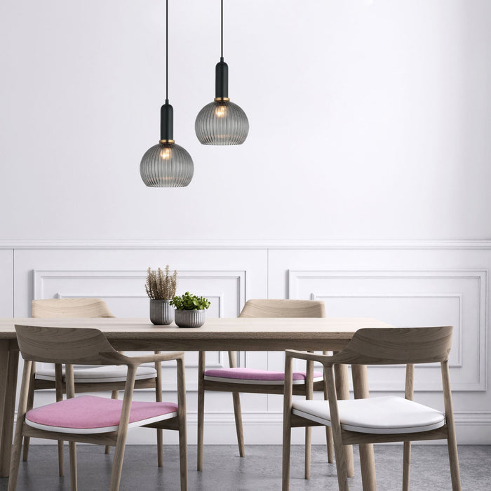 Buy Pendant Lights Australia Vintaj 1 Light Pendant Smoke Glass Wine Glass Shape - VINTAJ1