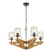 Buy Chandeliers Australia VOTIF Chandeliers 6 Lights Bronze Wood / Iron / Glass- VOTIF1