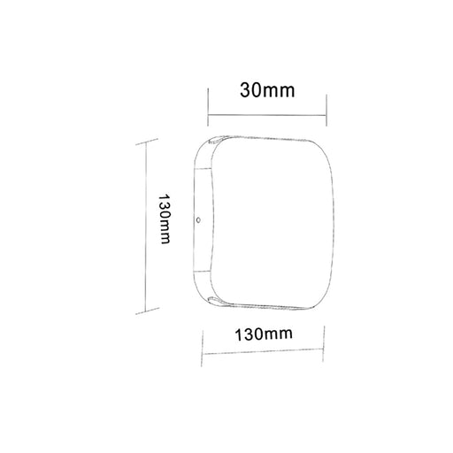 Buy Up / Down Wall Lights Australia VOX Exterior LED Surface Mounted Up/Down Wall Light Polished Aluminium 9W 3000K IP54 - VOX3