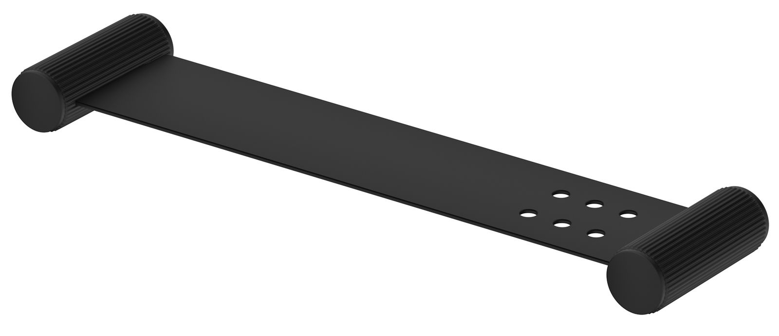 Mica Fluted Stainless Shelf Black - 11MS-P-400-NR-BLK