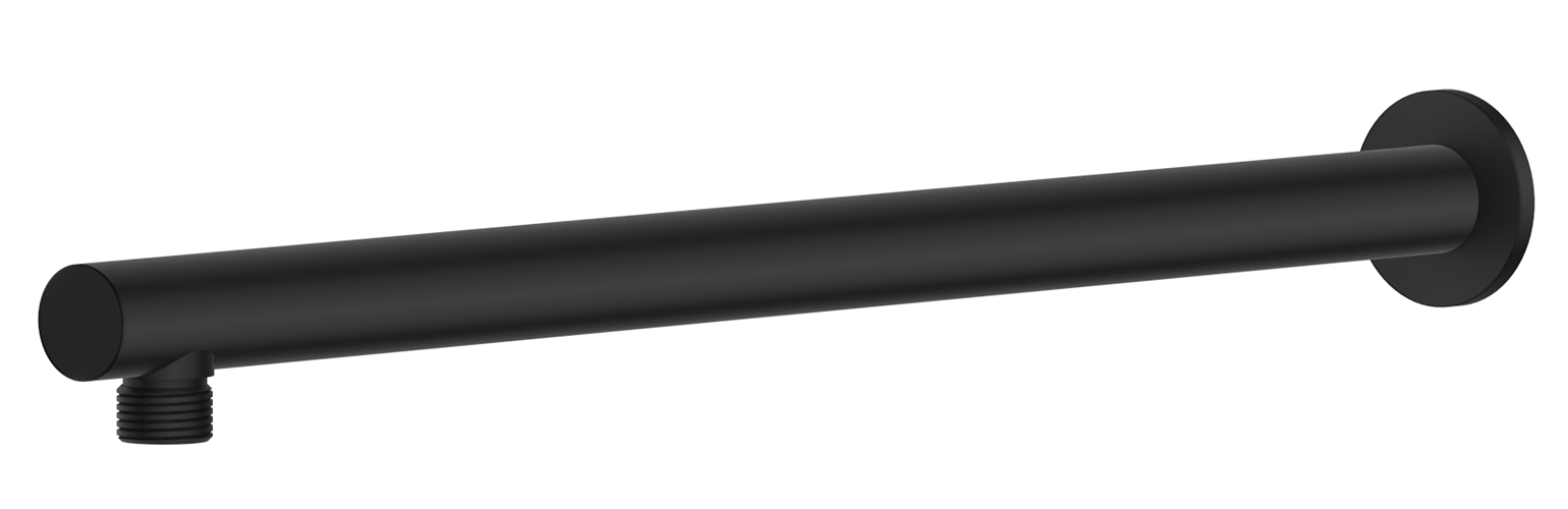Mica Straight Wall Shower Arm Black - WP-450-R-BLK