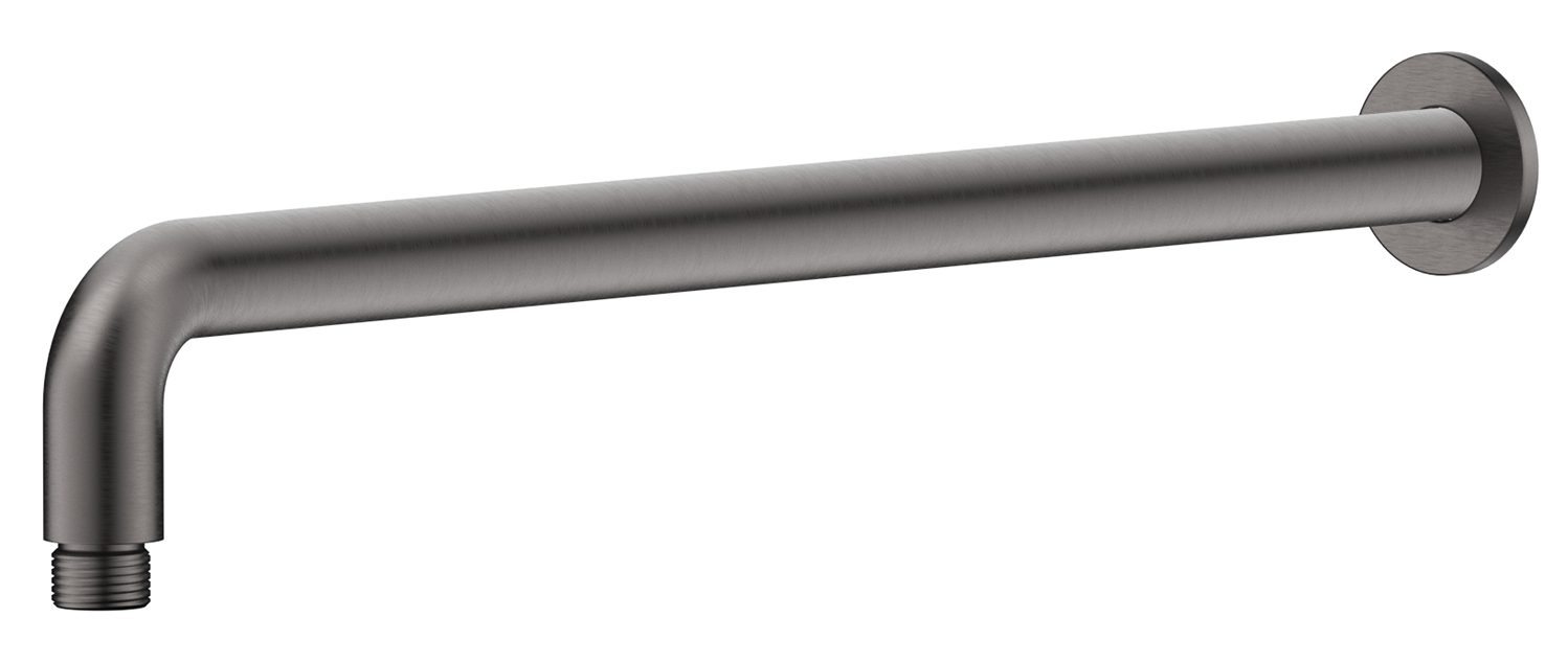 Mica Curved Wall Shower Arm Gunmetal - WPC-450-R-GM